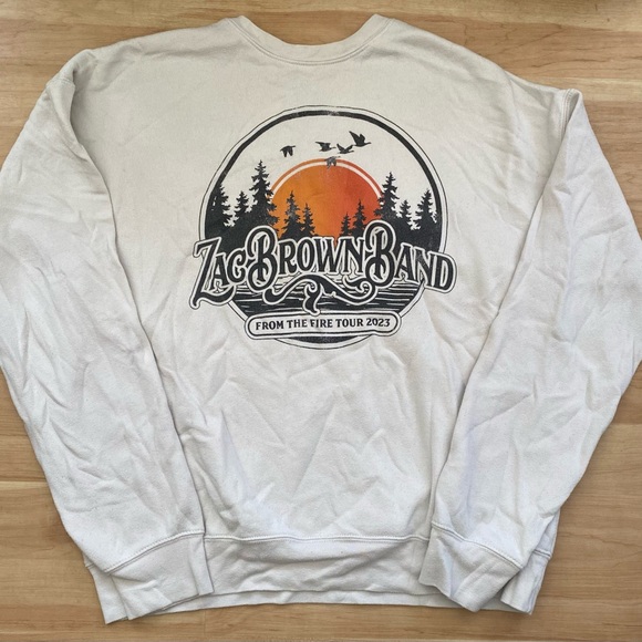 Bella Canvas Other - Zac Brown Band From the Fire 2023 Crewneck Sweatshirt M